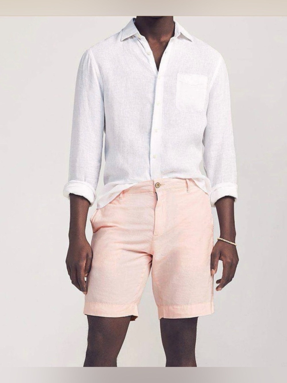 NWT Faherty Pink Linen Blend Shorts Size 40 Casual Summer
